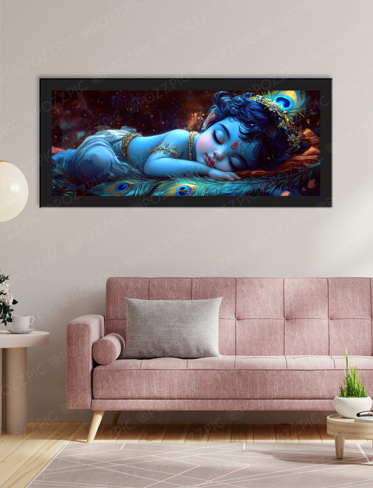 cute krishna sleeping photoZara Hatke frame for home office decor