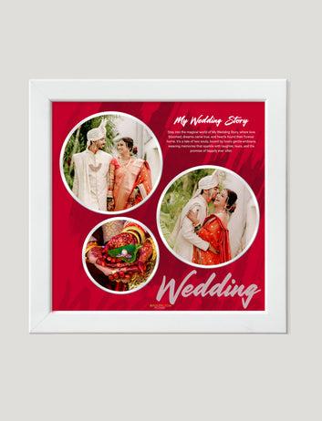wedding Couple photo collage frame black and white premium quality square Frames