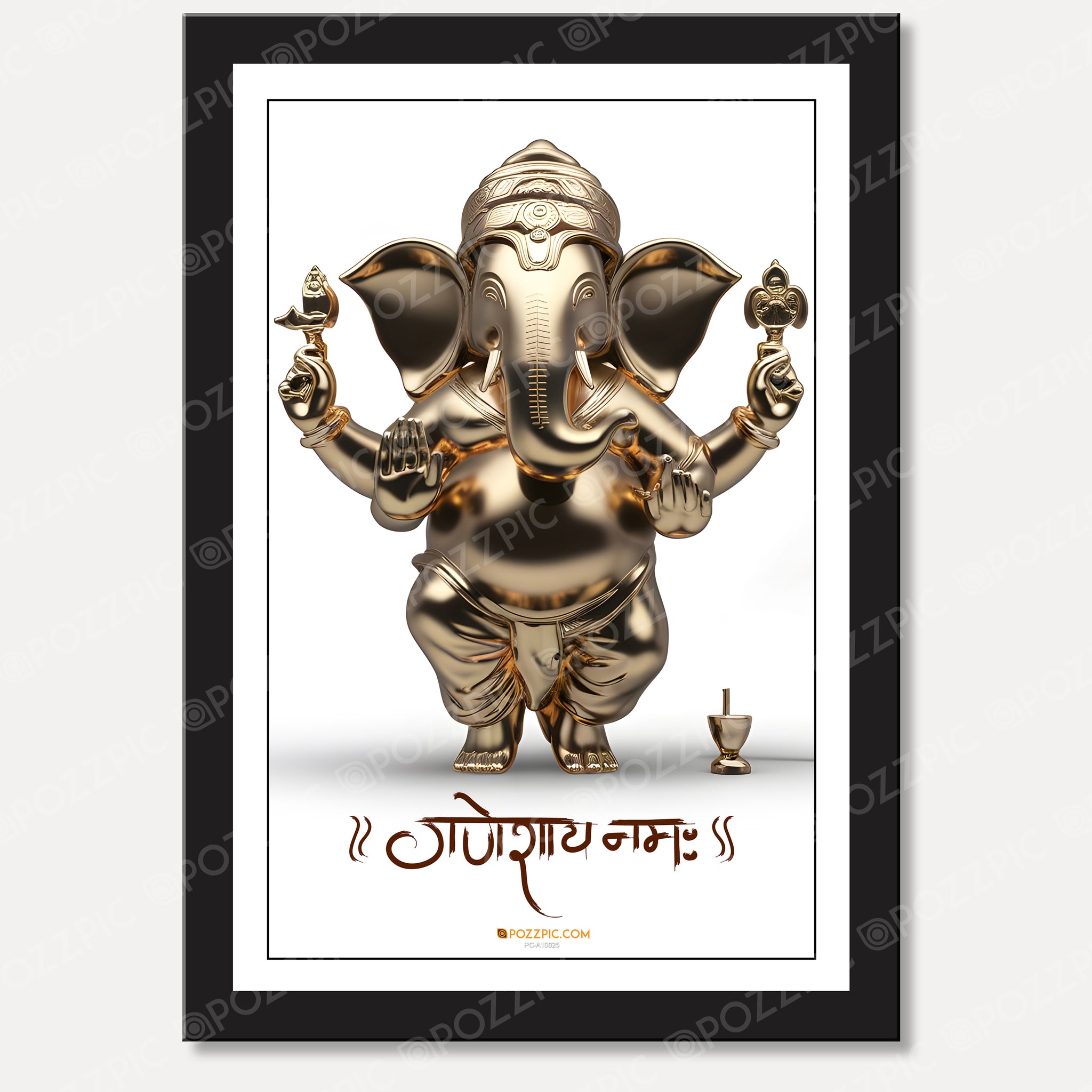 ganesh photo framed for home and office decor with black framed