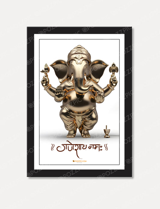 ganesh photo framed for home and office decor with black framed