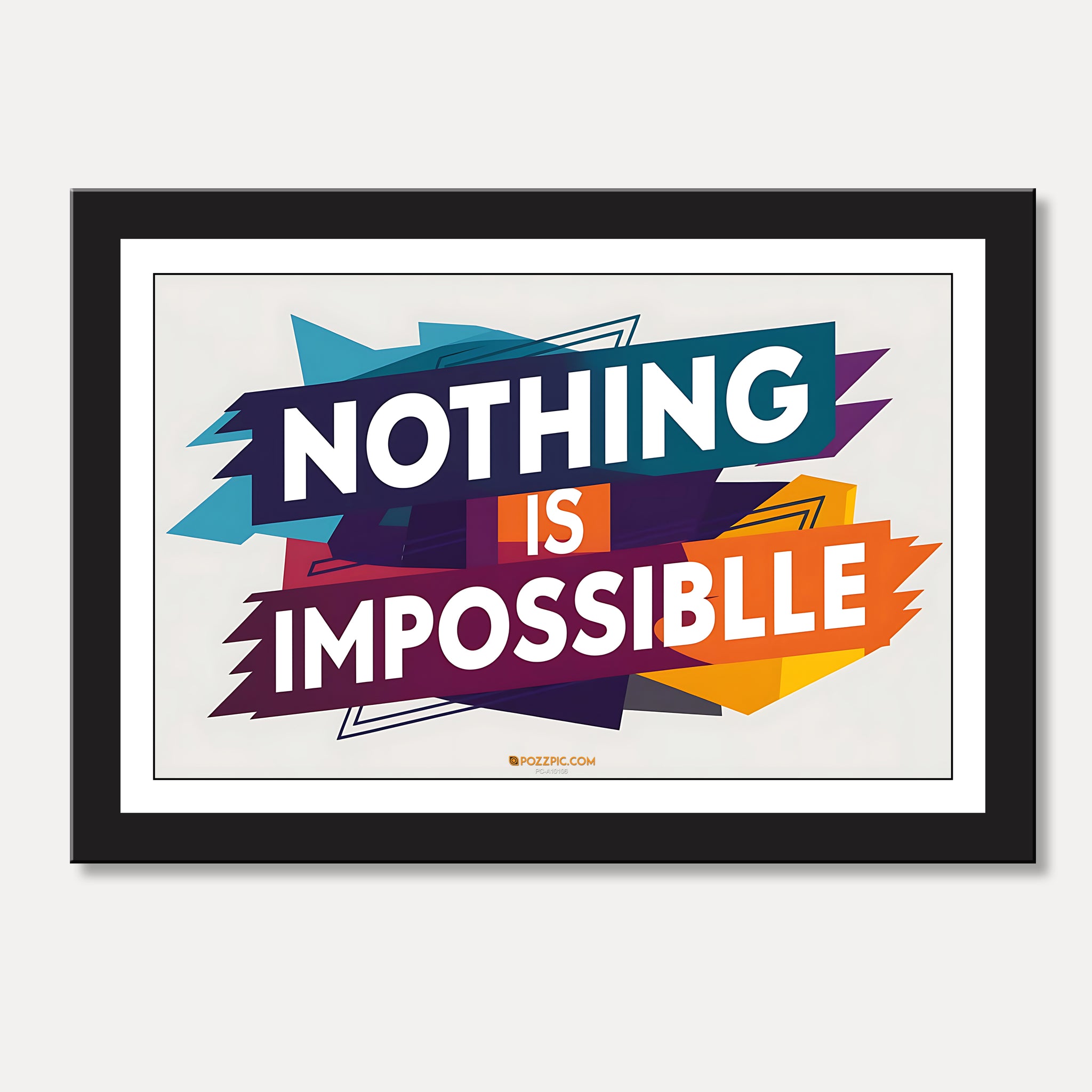 nothing is impossible motivational framed for Living Room, Bedroom, Home, Office, Hotels decor