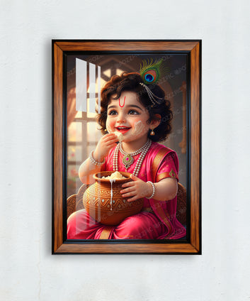 Little Krishna , laddu Gopal Photo Frame for home and office décor