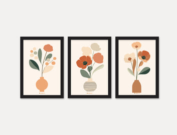 3 Piece Wall Décor Set of Framed Wall Hanging Photo Framed | For Hotel, Office & Home