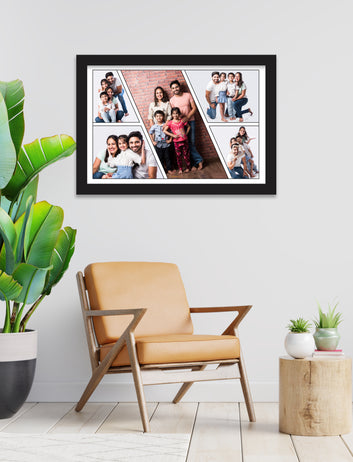 5 photo collage frame  Personalised Photo Collage  Black Frame Custom photos