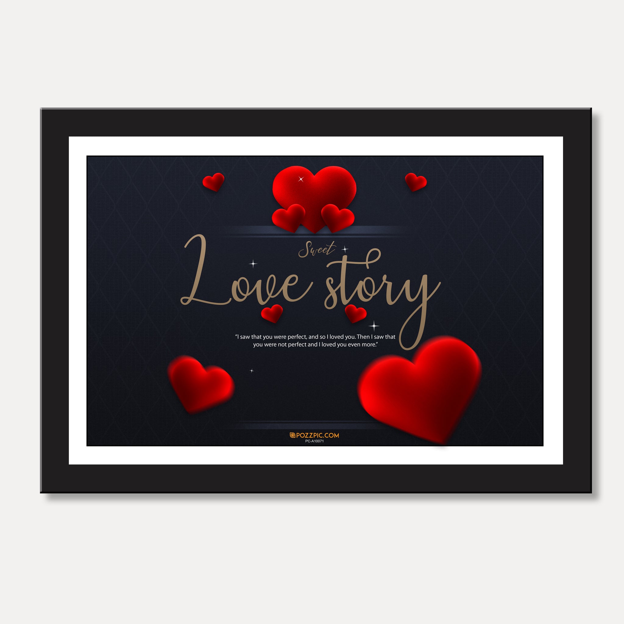 Love story poster  framed for Living Room, Bedroom, Home, Office, Hotels