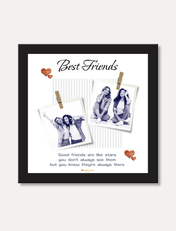 Best friends photo gift 2 photo black and white premium quality  Frames