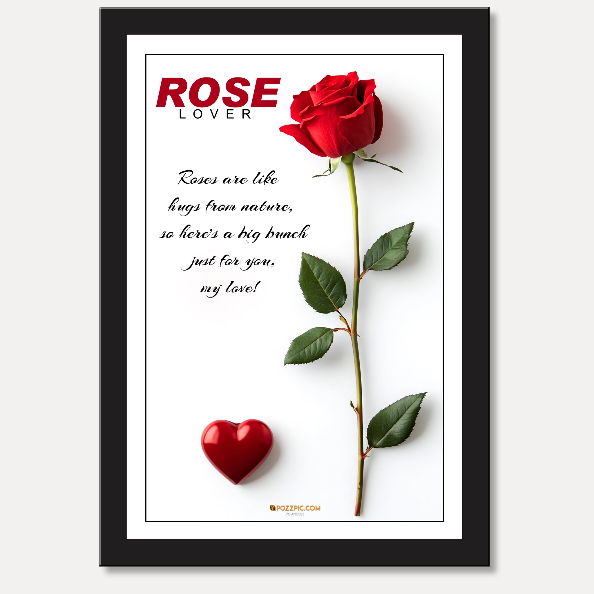 Red Rose photo frame for home, Living room, bedroom office, hotel décor