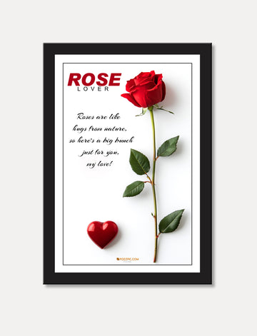 Red Rose photo frame for home, Living room, bedroom office, hotel décor