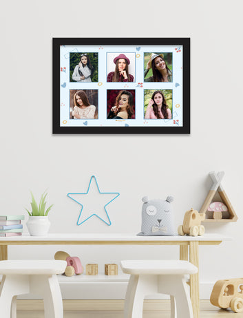 6 photos collage frame  Personalised Photo Collage  Black Frame Custom photos