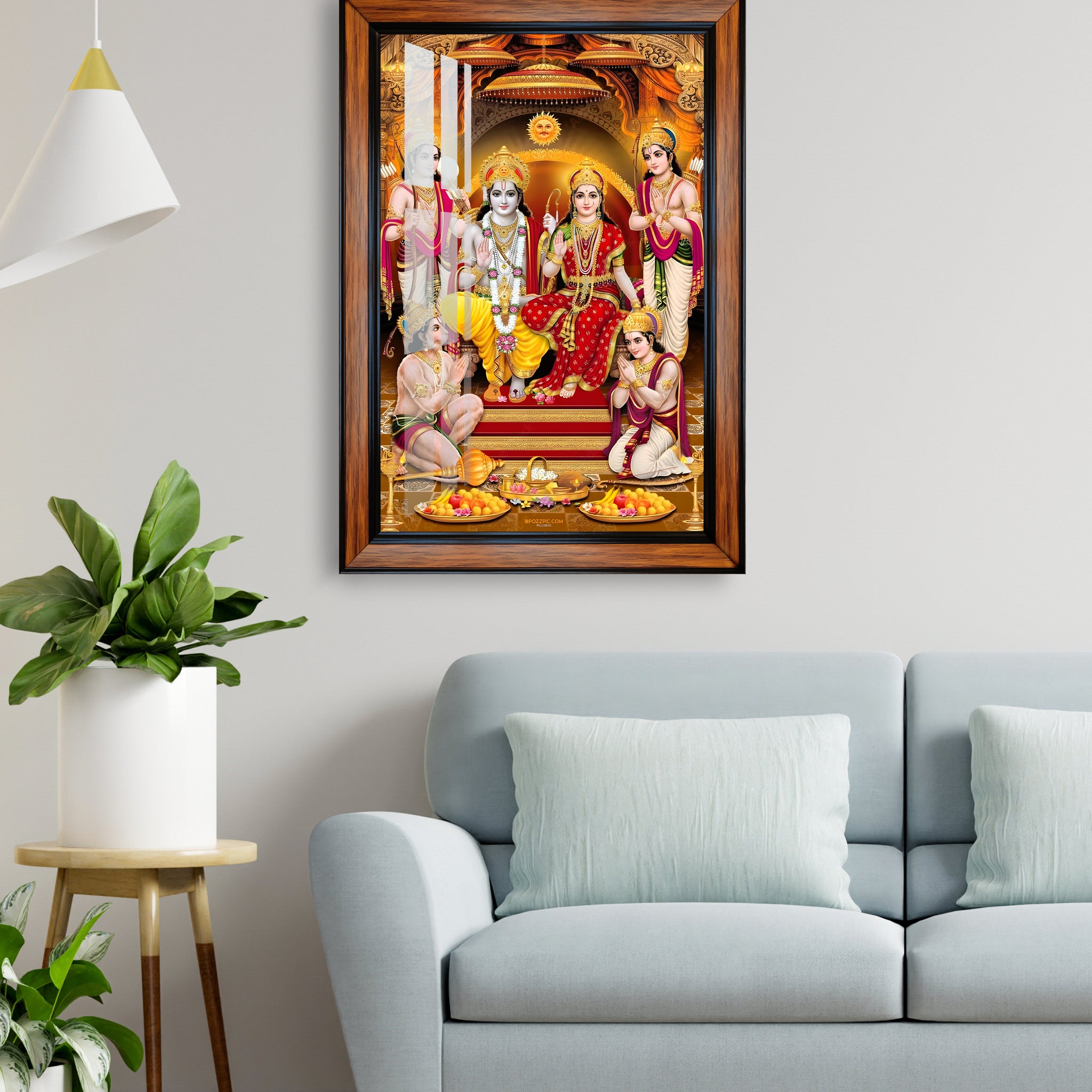Ram Darbar yellow photo frame for home and office
