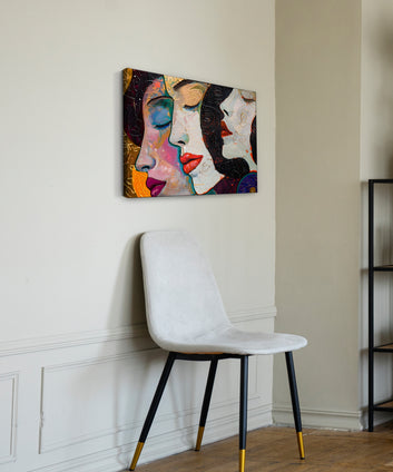 Captivating textural modern-style Canvas Art Print and Back side wooden frame Wall Decor