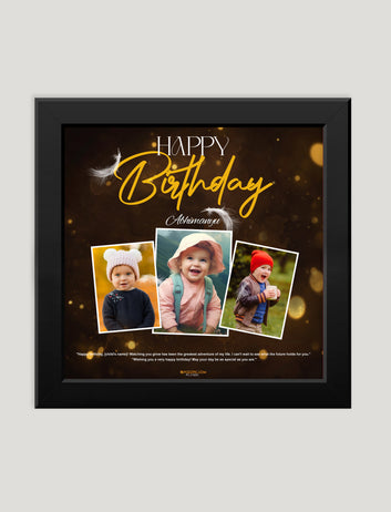Little baby birthday photo frame black and white premium quality square Frames