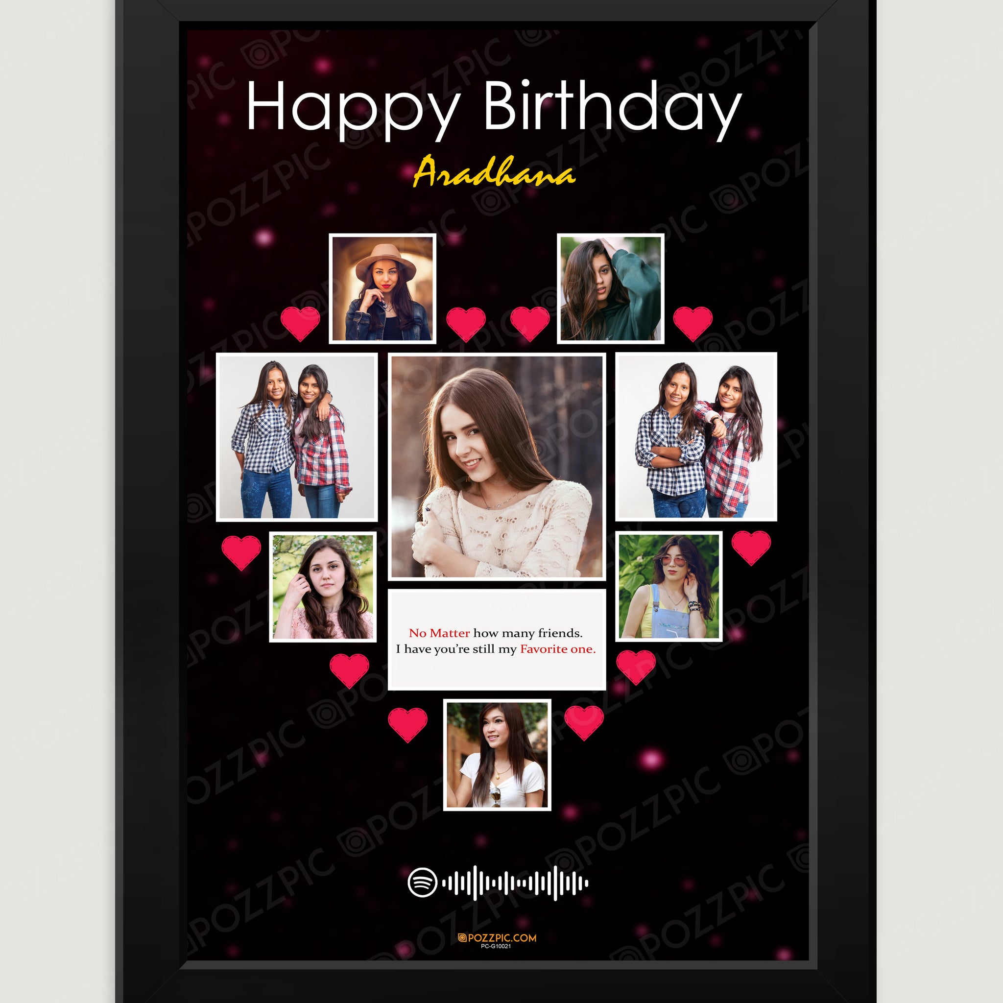 Birthday Personaliseds photo frame Customised Photo wtih  Frames