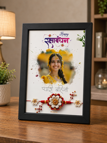 GIFT for Sister Rakhi Personalised photo frame Customised Photo wtih  Frames