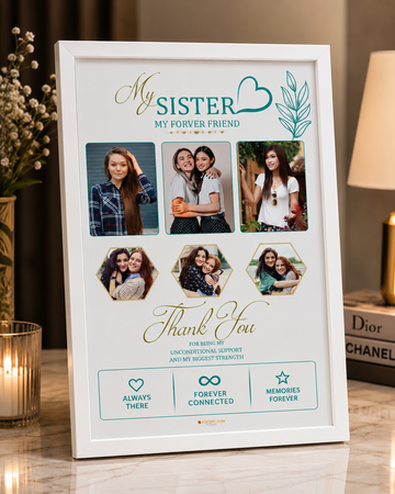 GIFT for Sister  Personalised photo frame Customised Photo wtih  Frames