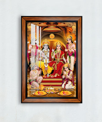 Ram Darbar yellow photo frame for home and office