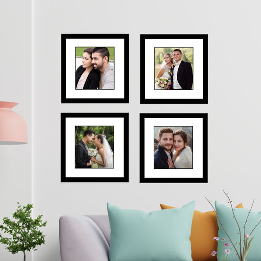 your 04 photos 04 frame  with premium quality black frame