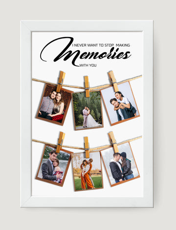 Customised memories 6 Photo white Frames