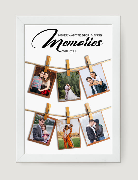 Customised memories 6 Photo white Frames