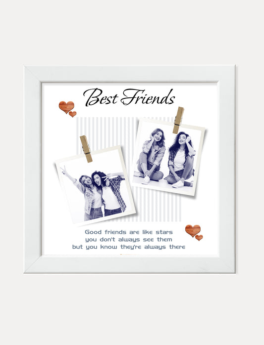 Best friends photo gift 2 photo black and white premium quality  Frames