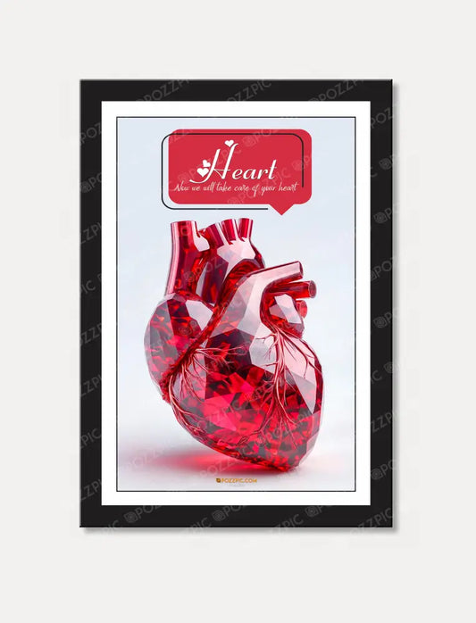 A decorative heart-shaped cardiologist frame representing warmth and generosity, 