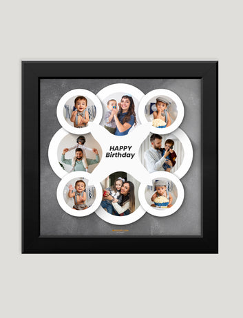 birthday photo frame black and white premium quality square Frames
