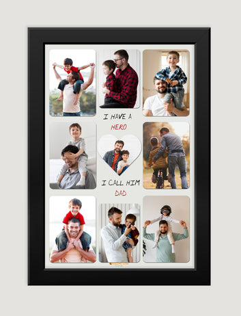 Father's day gift, My DAD LOVE Photo gift black and white premium quality  Frames
