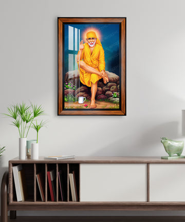 om Sai baba  Photo Frame for home and office décor