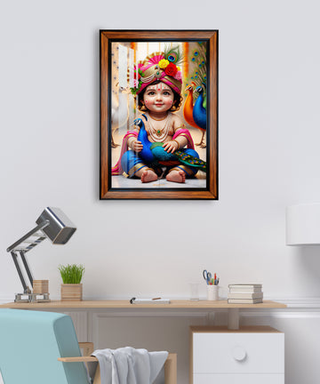 Cute Baby Krishna Photo Frame for home and office décor