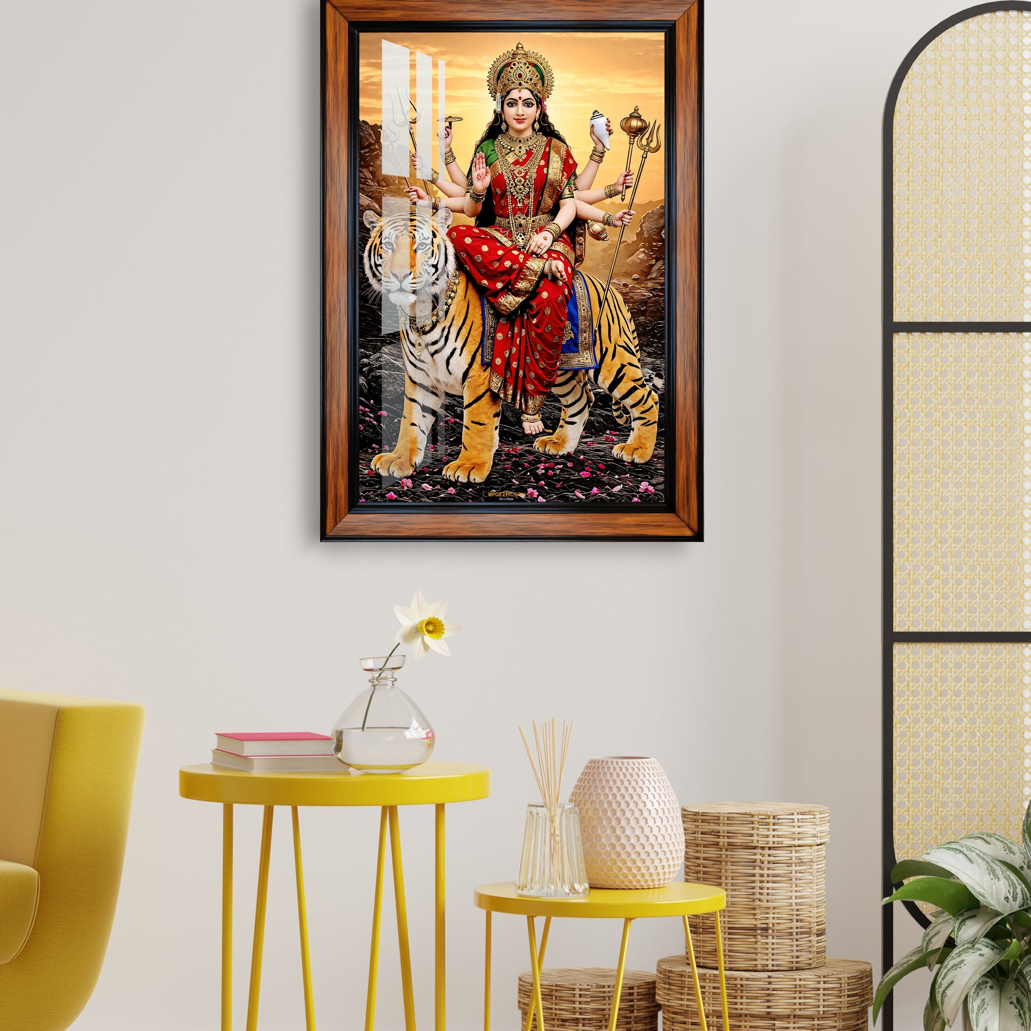 Durga mata photo frame for home and office
