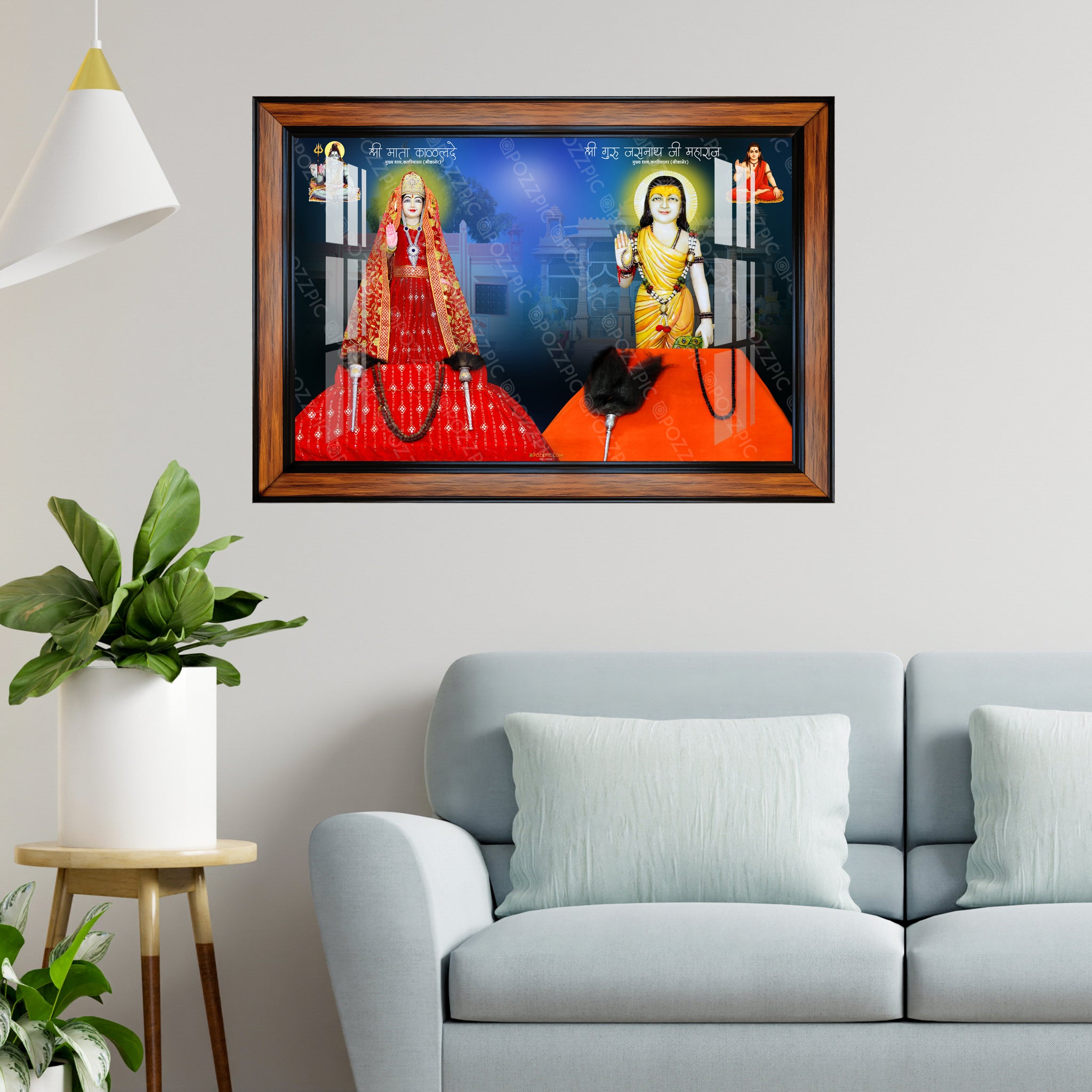 kalde mata (satti mata) with Guru jasnath ji maharaj  (Katriyasar) photo frame for home and office