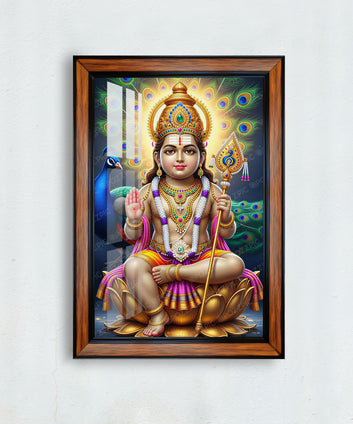 Lord Murugan cute Photo Frame for home and office décor