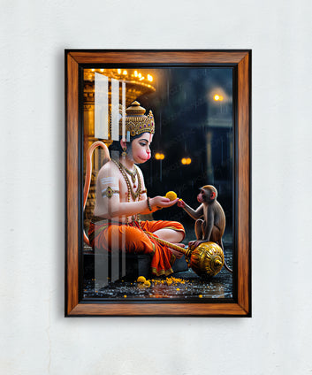 Hanuman ji with monkey  Photos Frame for home and office décor