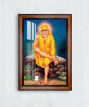 om Sai baba  Photo Frame for home and office décor