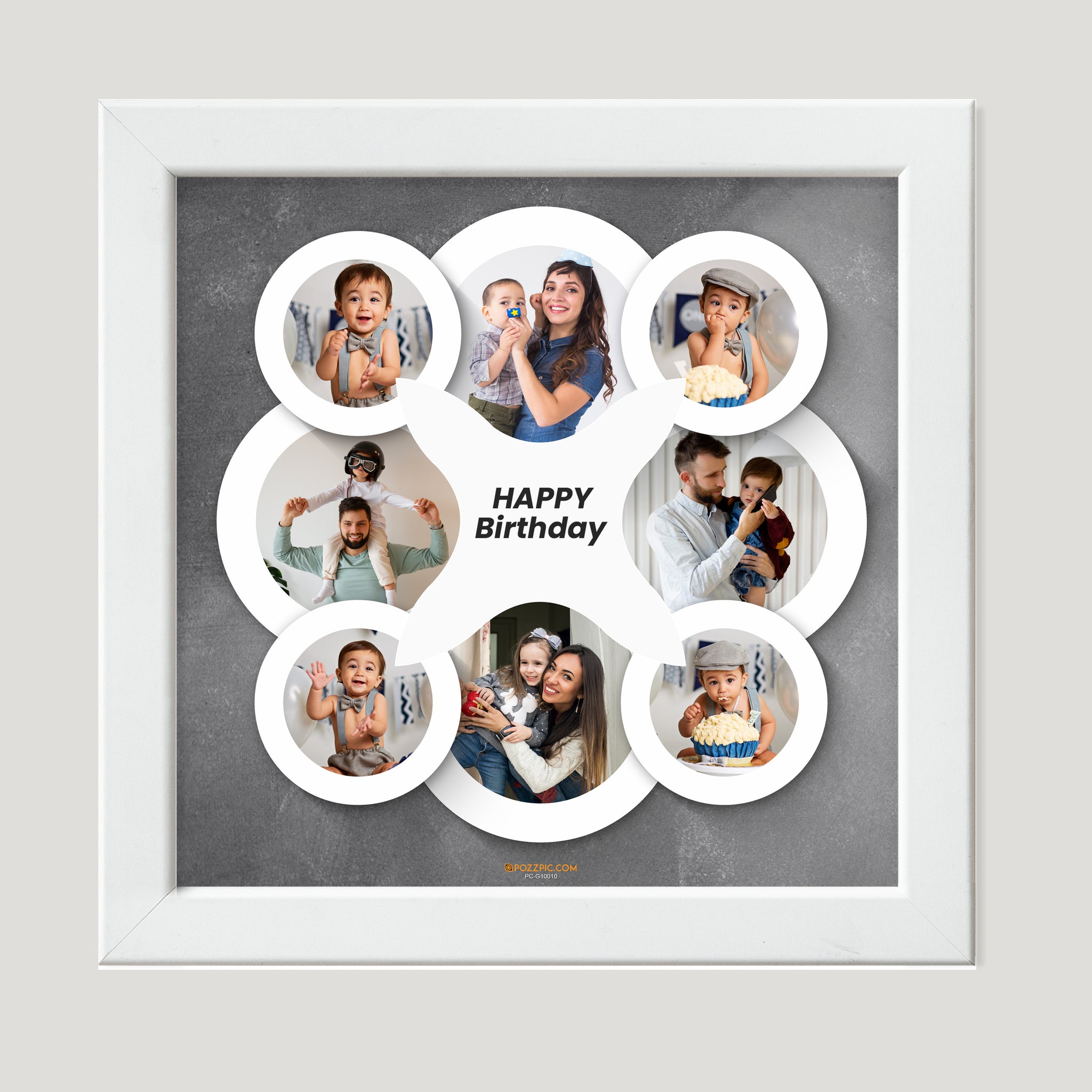 birthday photo frame black and white premium quality square Frames