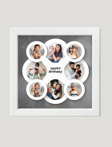 birthday photo frame black and white premium quality square Frames