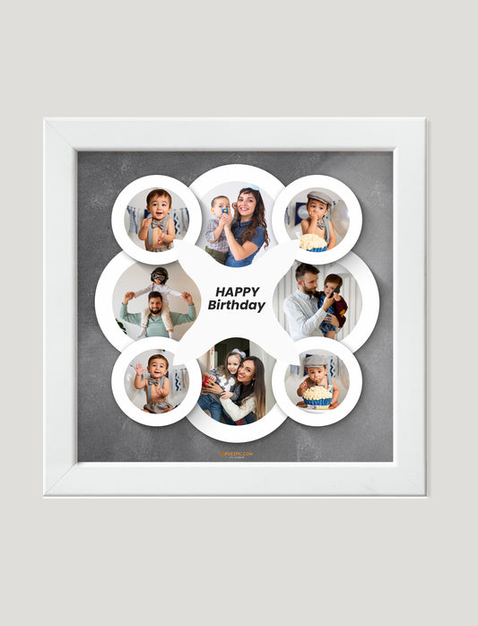 birthday photo frame black and white premium quality square Frames